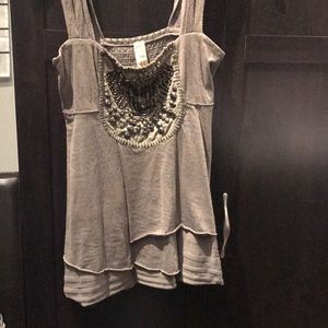 Free People Tank Top with beaded front